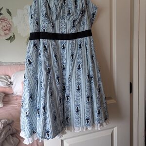 Disney Blue and Black Ruched Sundress